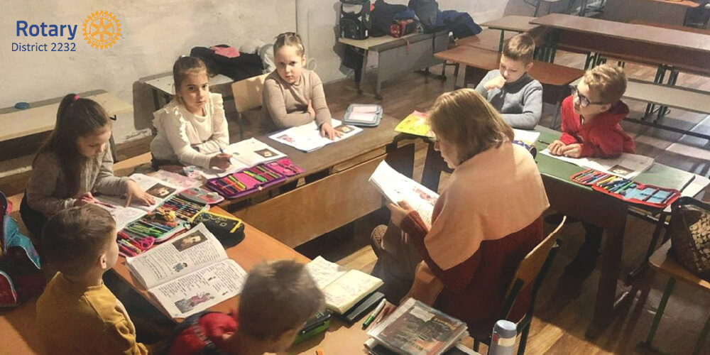 Underjordisk skole for ukrainske barn